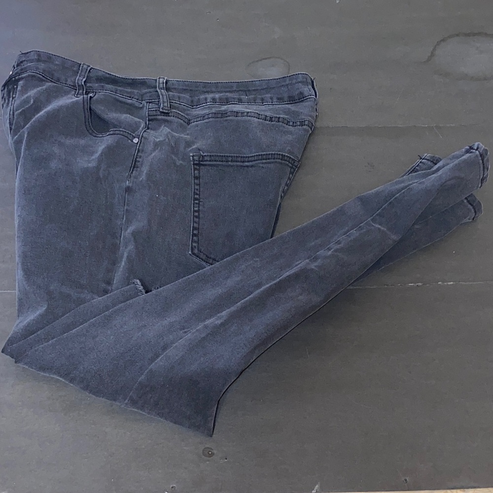 Cotton On Women's Size 14  High Skinny Stretch Denim Jeans - Dark Gray